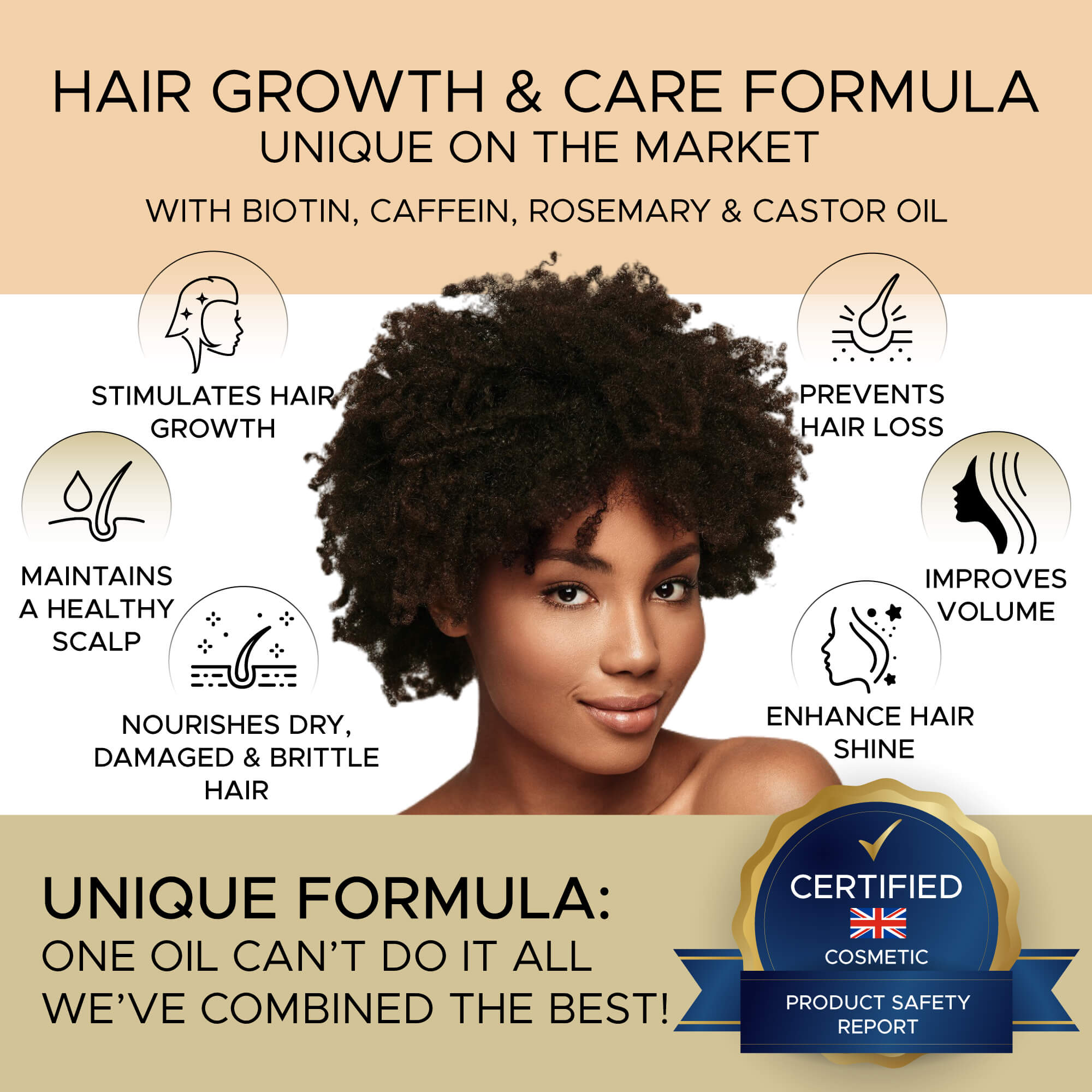 Hair Angel Hair Oil with Jojoba, Biotin, and Caffeine for healthy hair